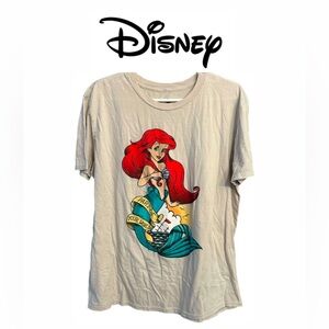🪻Disney🌞 Little Mermaid Old School 90’s Y2K Tattoo Style T-Shirt - size L